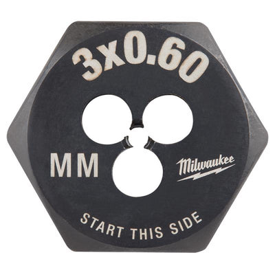 Milwaukee High Carbon Steel Metric Hexagon Die M3-0.6 mm