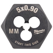 Milwaukee High Carbon Steel Metric Hexagon Die M5-0.9 mm