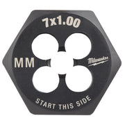 Milwaukee High Carbon Steel Metric Hexagon Die M7-1.0 mm