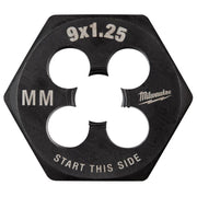 Milwaukee High Carbon Steel Metric Hexagon Die M9-1.25 mm