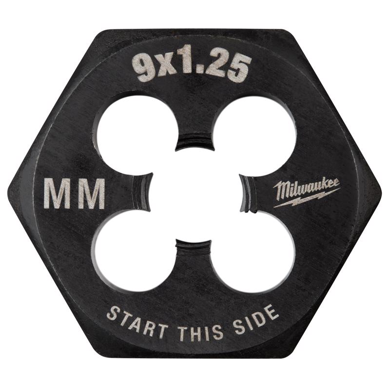 Milwaukee High Carbon Steel Metric Hexagon Die M9-1.25 mm