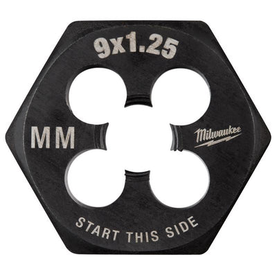 Milwaukee High Carbon Steel Metric Hexagon Die M9-1.25 mm