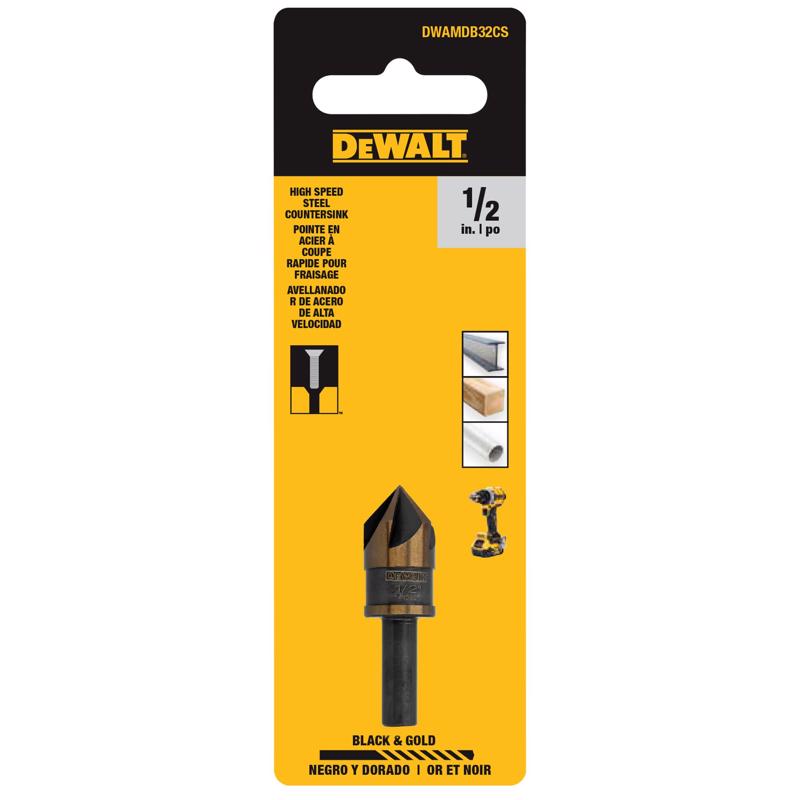 DEWALT 1/2 in. High Speed Steel Countersink Bit