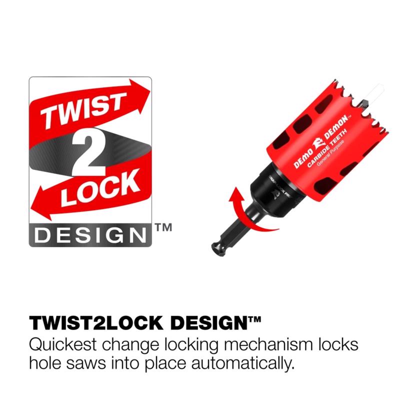 Diablo Snap-Lock Demon Hole Saw Mandrel 9/16 in. 6-3/8 in. 7/16 in. Hex