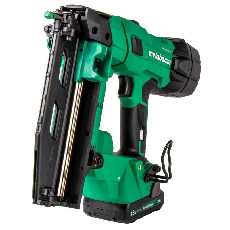 Metabo HPT 16 Ga. Cordless 0 deg Straight Finish Nailer Kit (Battery & Charger) 18 V