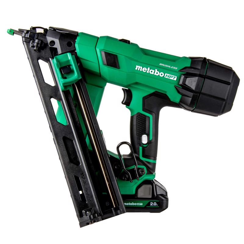 Metabo HPT 15 Ga. Cordless 34 deg Angled Finish Nailer Kit (Battery & Charger) 18 V