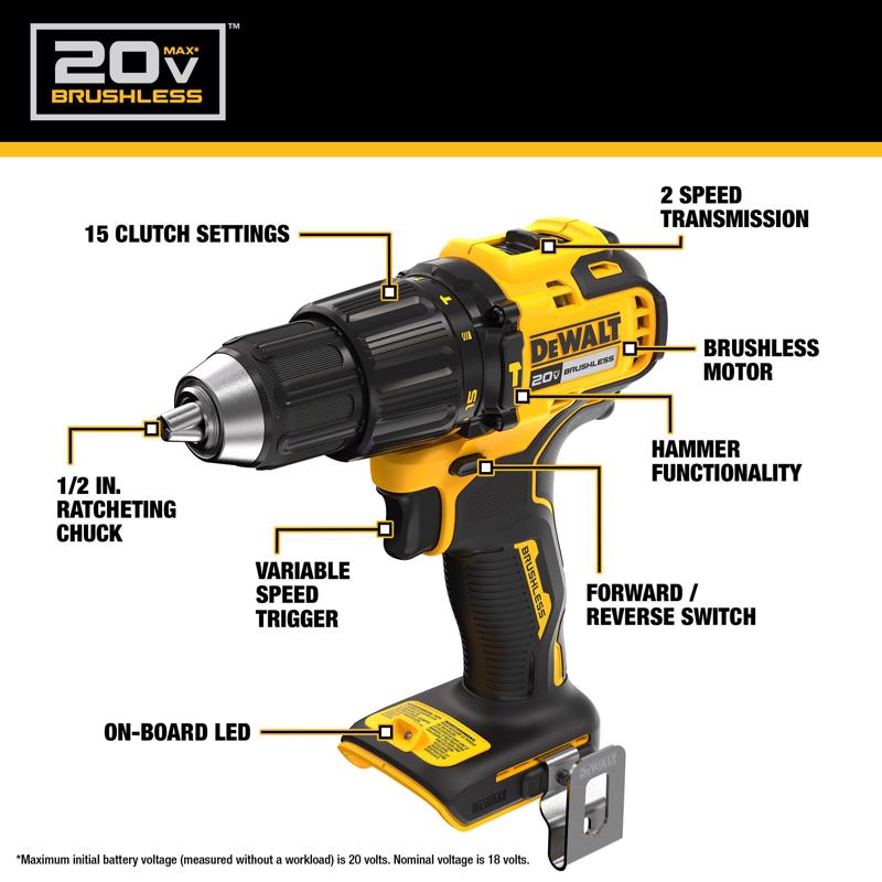 DeWalt 20V MAX Cordless Brushless 5 Tool Combo Kit