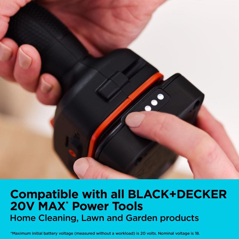 Black+Decker 20V MAX Power Connect LBD1520S 1.5 Ah Lithium-Ion Battery