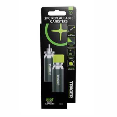 Tracer TrueShot 1 oz Hi-Visibility Replacement Chalk Canister Fluorescent Green 2 pk
