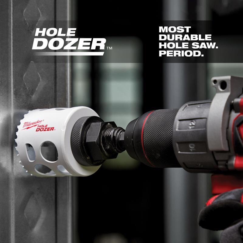 Milwaukee 6 in. High Speed Steel 2.3 in. L X 3/8 in. D Hole Saw Arbor