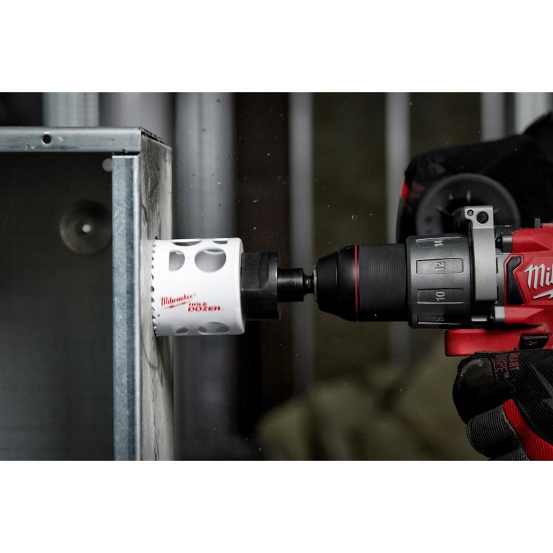 Milwaukee 6 in. High Speed Steel 2.3 in. L X 3/8 in. D Hole Saw Arbor