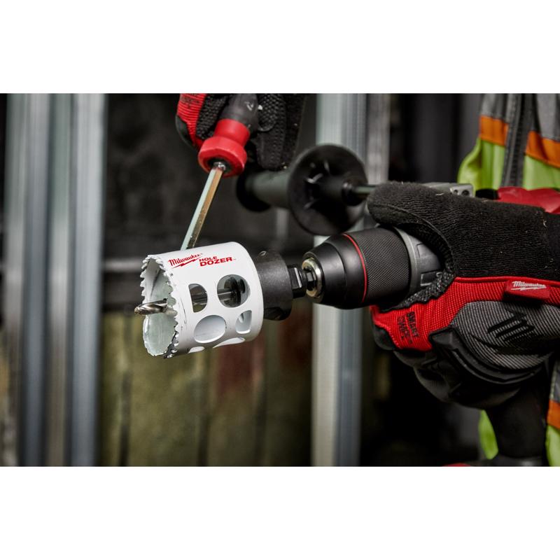 Milwaukee 6 in. High Speed Steel 2.3 in. L X 3/8 in. D Hole Saw Arbor