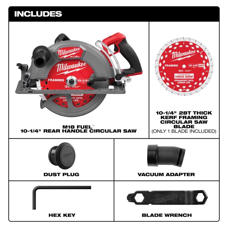 Milwaukee 10-1/4 in. Cordless Rear Handle Circular Saw