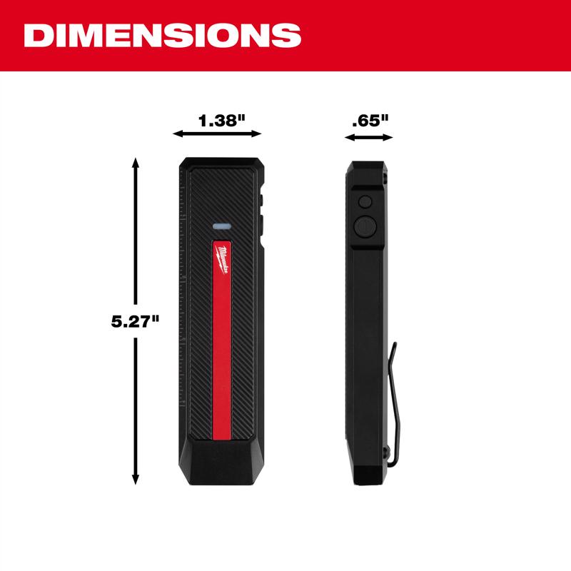 Milwaukee 1300 lm Black/Red LED Rechargeable Flashlight w/Laser Pointer