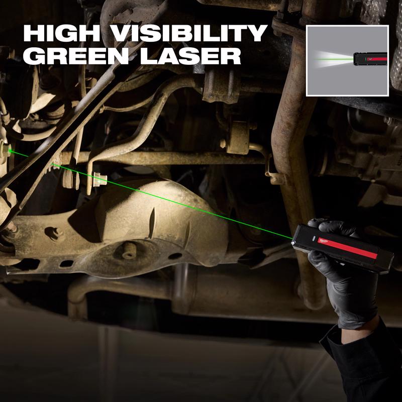 Milwaukee 1300 lm Black/Red LED Rechargeable Flashlight w/Laser Pointer