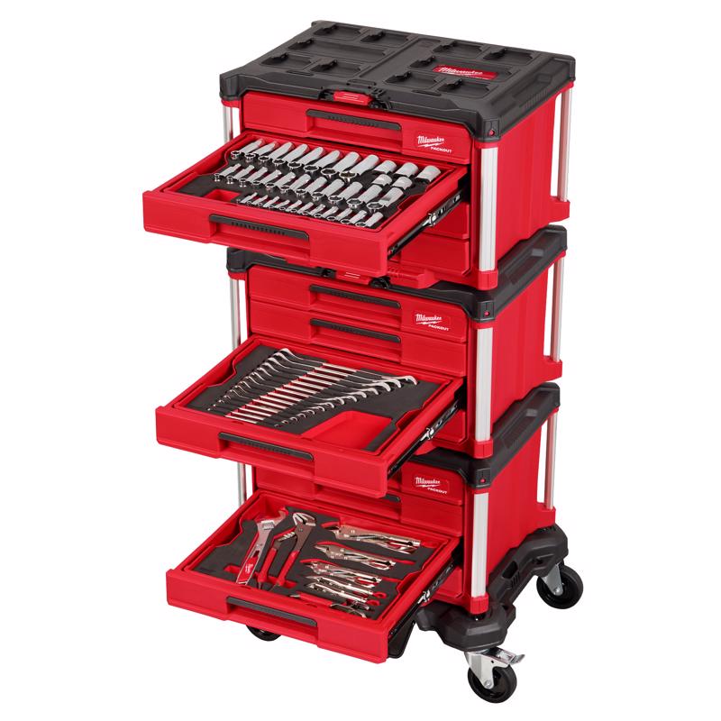Milwaukee Prefilled Packout 1/4 & 3/8 & 1/2 in. drive Master Mechanic's Tool Set 366 pc