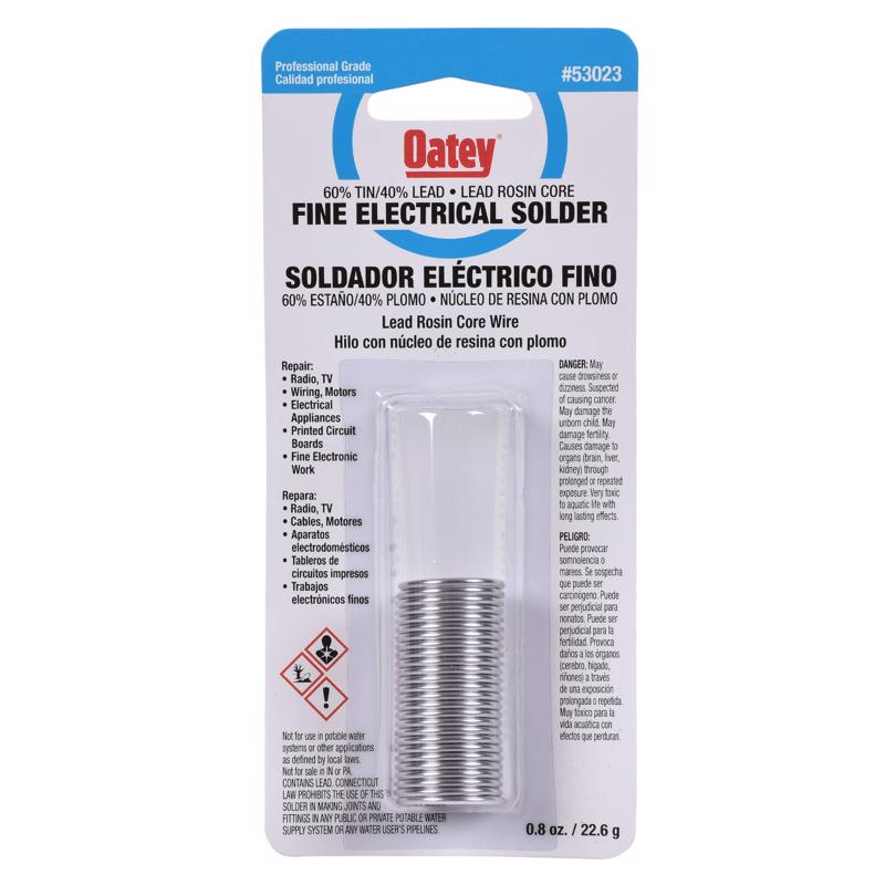Oatey 0.8 oz Rosin Core Solder Wire Tin/Lead 60/40