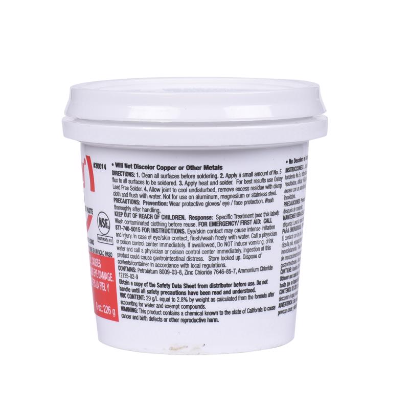 Oatey 8 oz Lead-Free Paste Flux Petroleum-Based