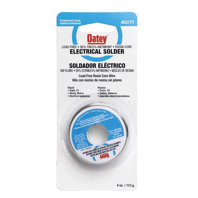 Oatey 4 oz Lead-Free Rosin Core Solder Wire Tin/Antimony 95/5