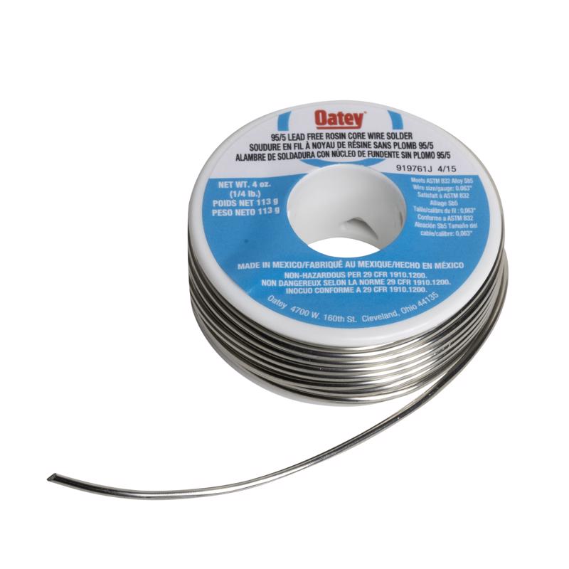 Oatey 4 oz Lead-Free Rosin Core Solder Wire Tin/Antimony 95/5
