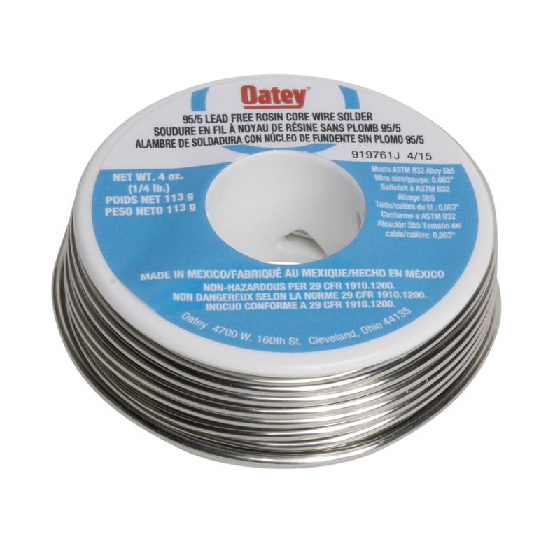 Oatey 4 oz Lead-Free Rosin Core Solder Wire Tin/Antimony 95/5