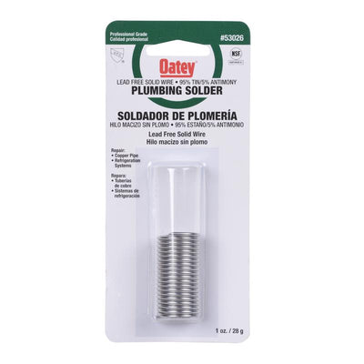 Oatey 1 oz Plumbing Wire Solder Tin/Antimony 95/5
