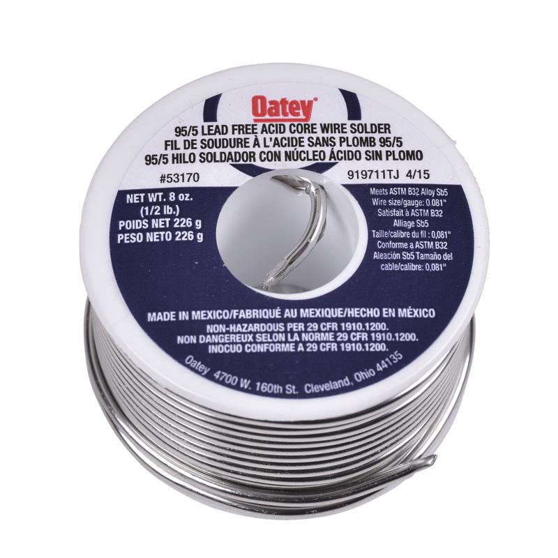 Oatey 8 oz Acid Core Wire Solder Tin/Antimony