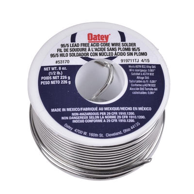 Oatey 8 oz Acid Core Wire Solder Tin/Antimony