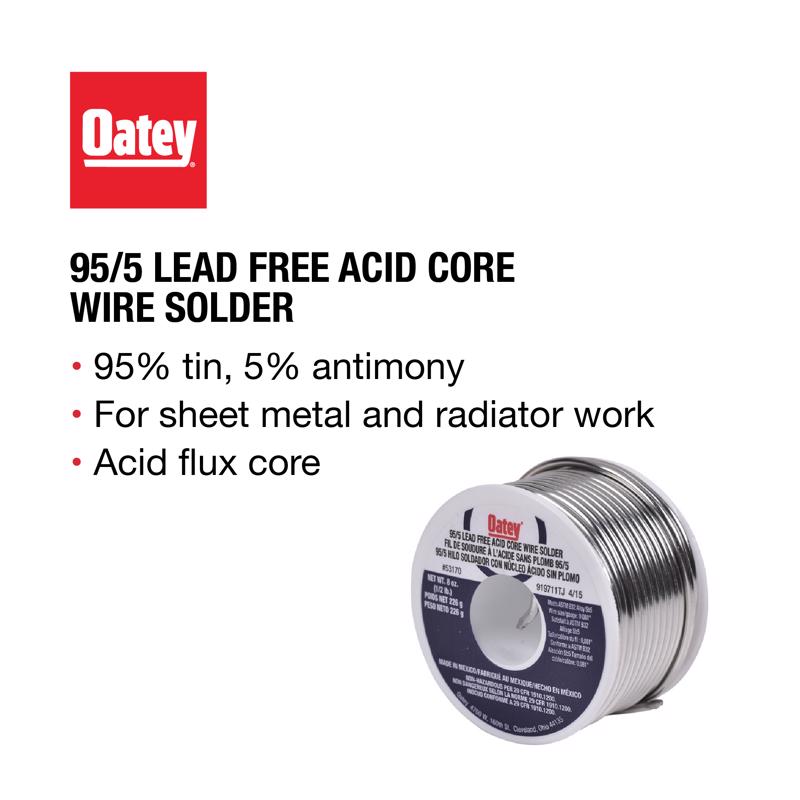 Oatey 8 oz Acid Core Wire Solder Tin/Antimony