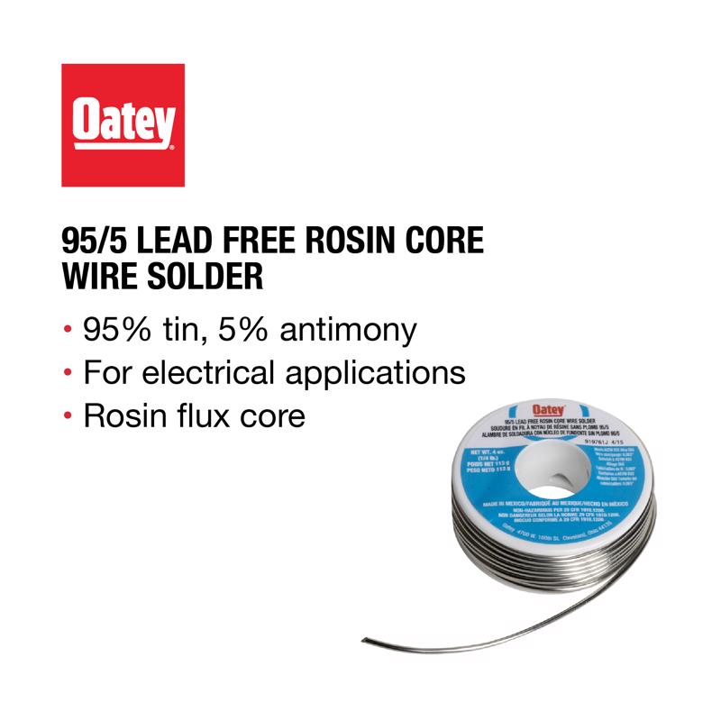 Oatey Lead-Free Rosin Core Solder Wire Tin/Antimony 95/5