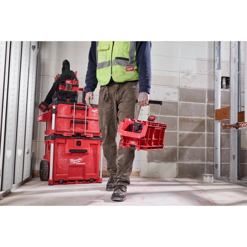 Milwaukee PACKOUT 15.5 in. W X 8.75 in. H Compact Crate Black/Red