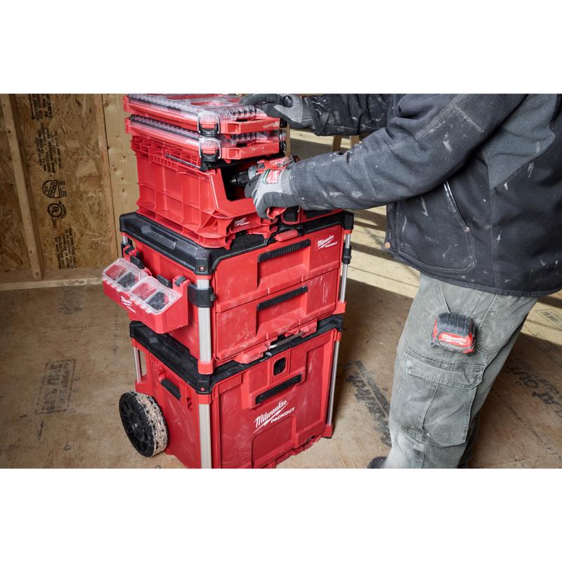 Milwaukee PACKOUT 15.5 in. W X 8.75 in. H Compact Crate Black/Red