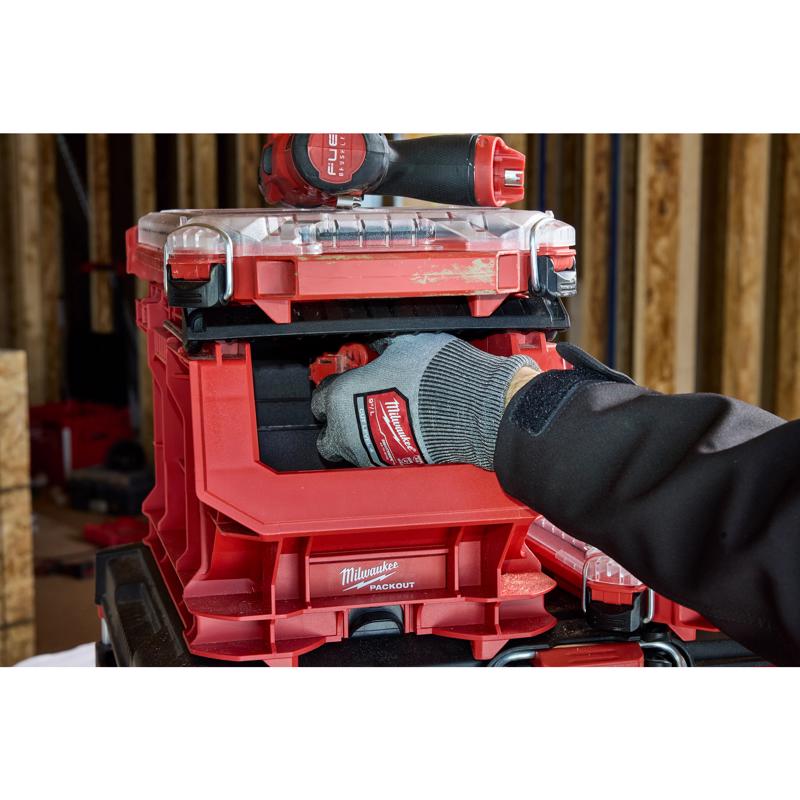 Milwaukee PACKOUT 15.5 in. W X 8.75 in. H Compact Crate Black/Red