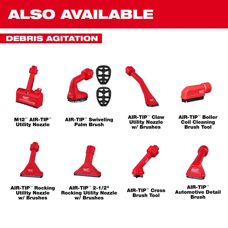 Milwaukee 9.6 in. L X 3.43 in. W Wet/Dry Vac Brush