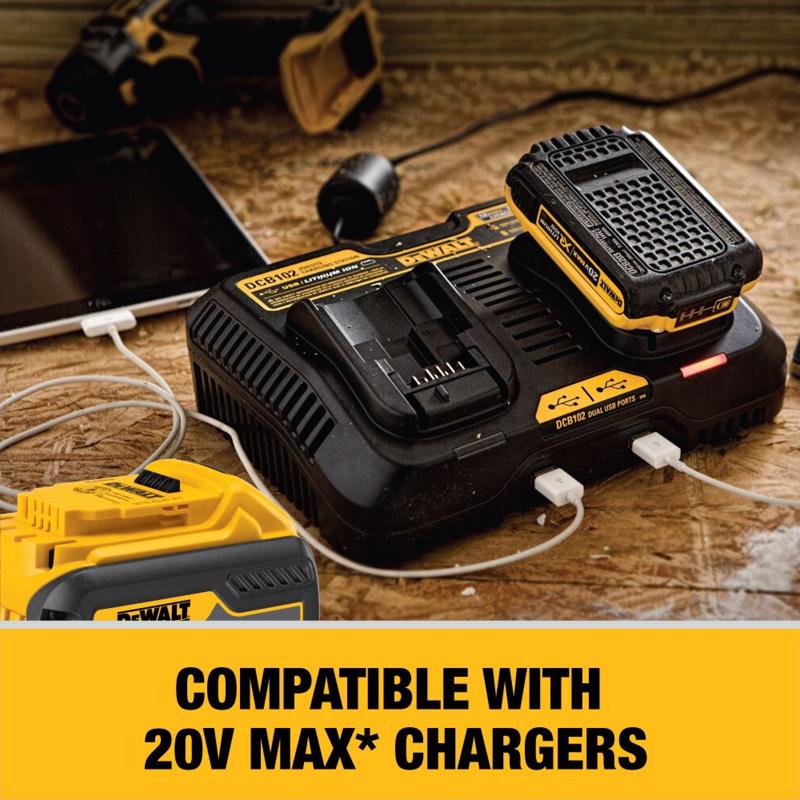 DeWalt 20V-60V MAX FLEXVOLT 9 Ah Lithium-Ion Battery and Charger 2 pc