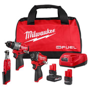 Milwaukee M12 FUEL Cordless Brushless 3 Tool Combo Kit