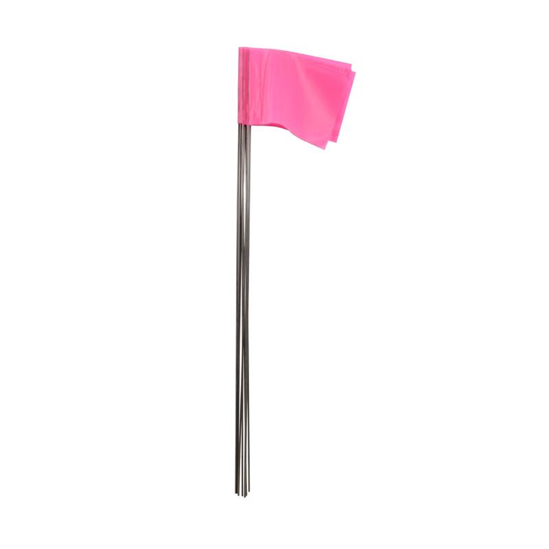 CH Hanson Co. 15 in. Fluorescent Pink Stake Flags PVC