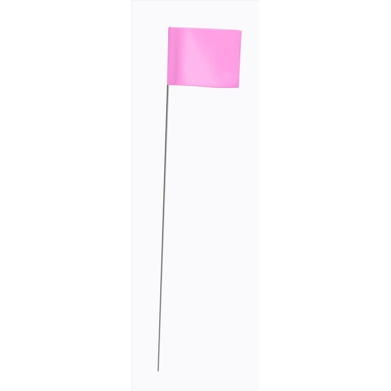 CH Hanson Co. 15 in. Fluorescent Pink Stake Flags PVC
