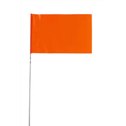 CH Hanson Co. 15 in. Fluorescent Orange Stake Flags PVC