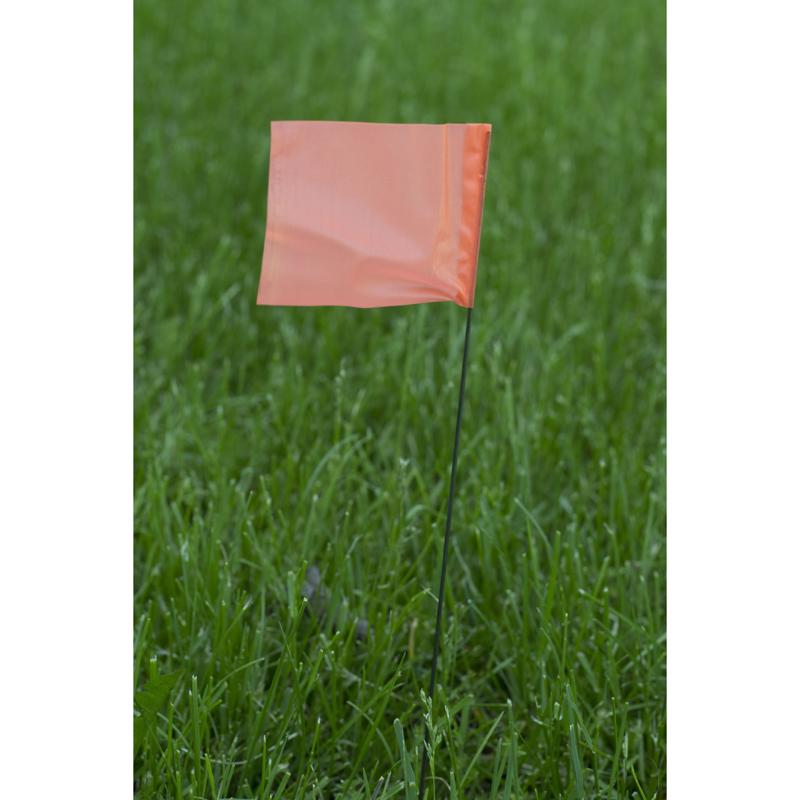 CH Hanson Co. 15 in. Fluorescent Orange Stake Flags PVC