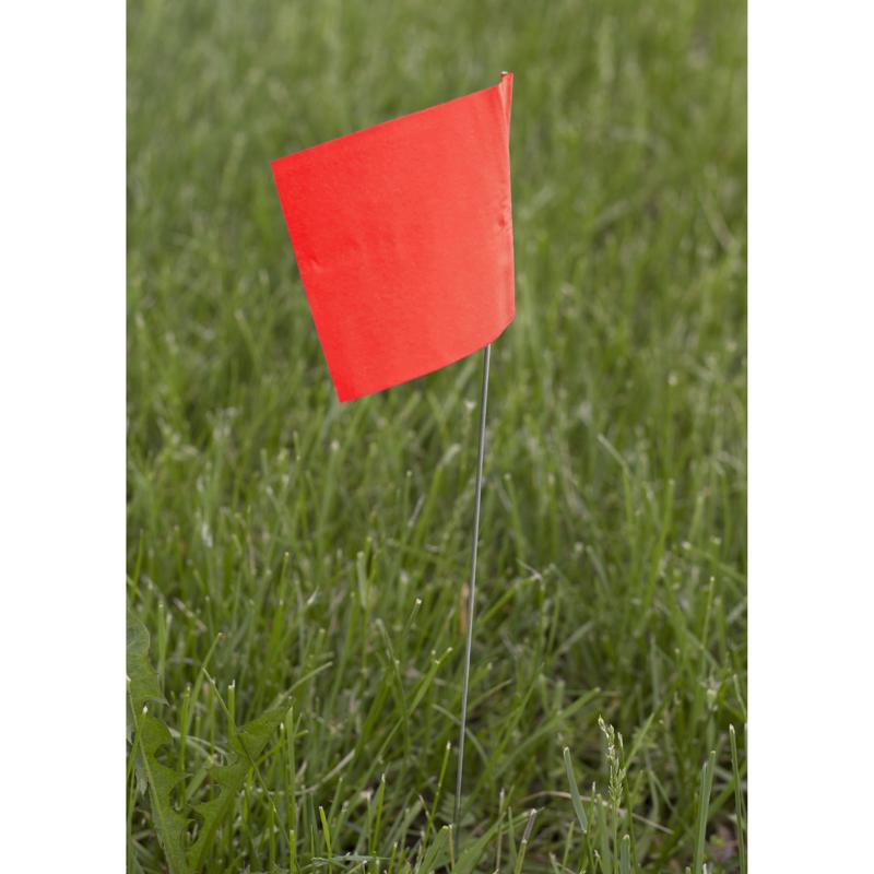 CH Hanson Co. 15 in. Fluorescent Red Stake Flags PVC