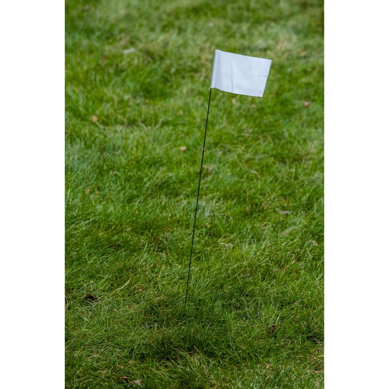 CH Hanson Co. 15 in. White Stake Flags PVC