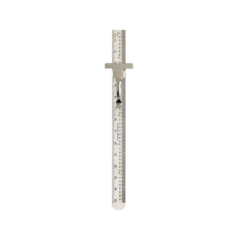 General 6 in. L X 0.46 in. W Stainless Steel Precision Pocket Rule Metric and SAE