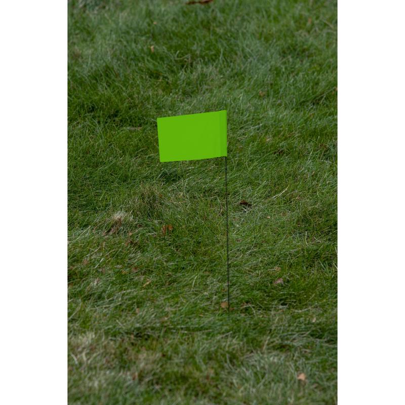 C.H. Hanson 15 in. Fluorescent Lime Stake Flags PVC