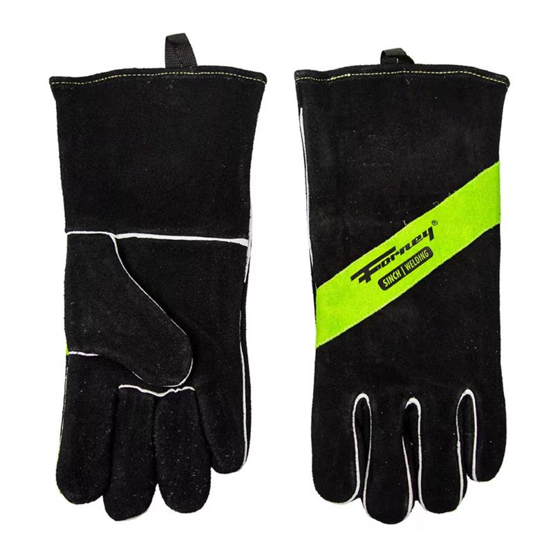 Forney 15 in. Cowhide Welding Gloves Black L