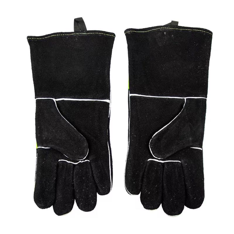 Forney 15 in. Cowhide Welding Gloves Black L