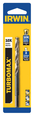 Irwin Turbomax 1/2 in. X 6 in. L High Speed Steel Drill Bit Straight Shank