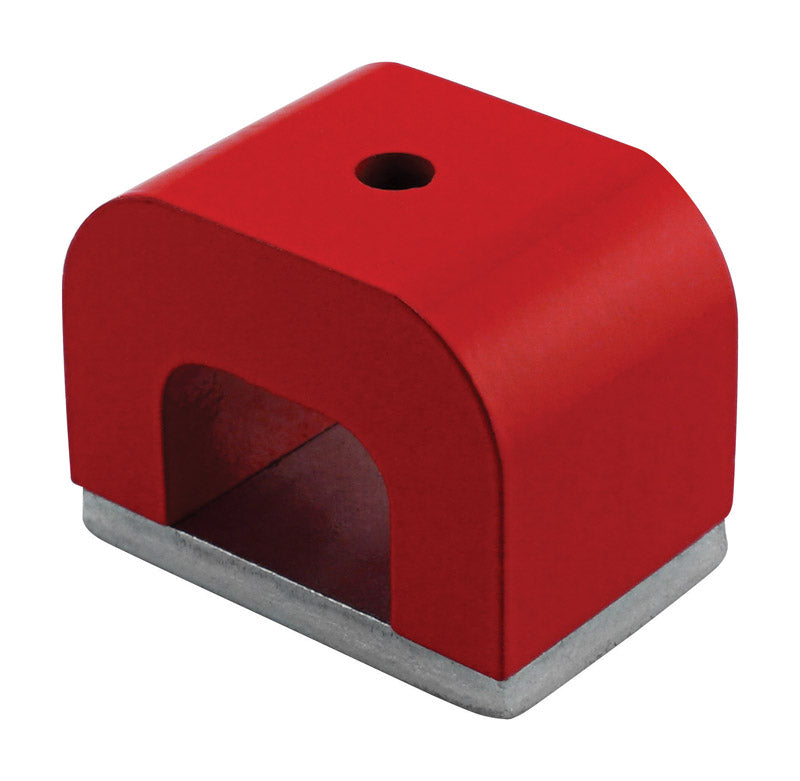 Magnet Source 1.6 in. L X 1 in. W Red Horseshoe Magnet 20 lb. pull