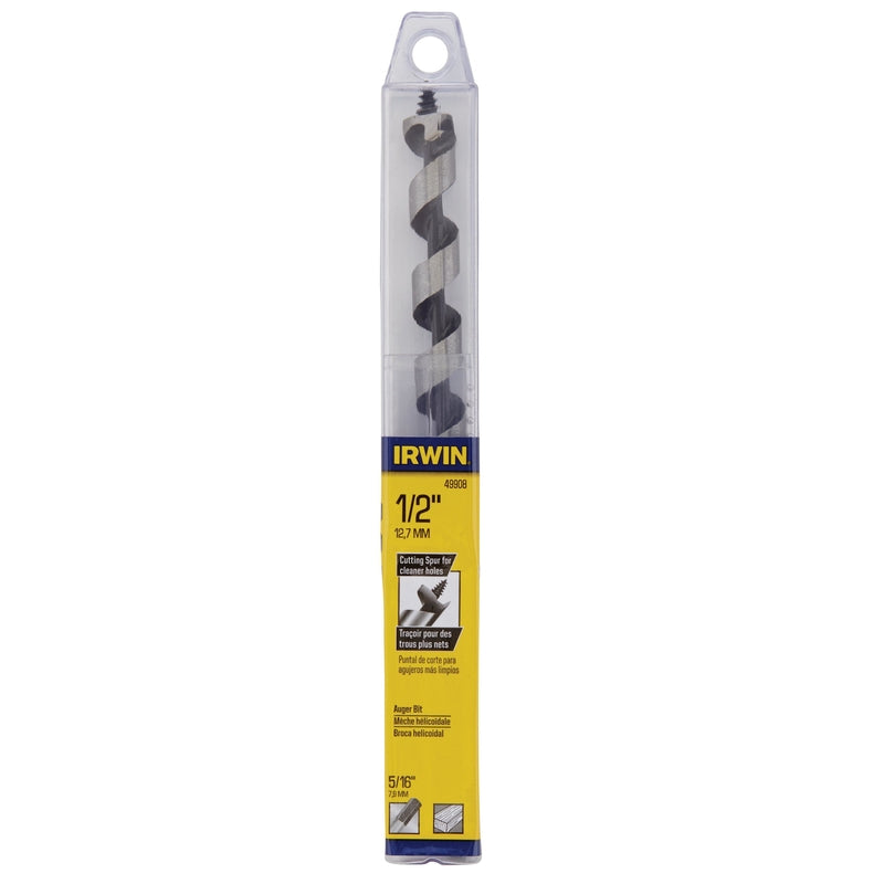 Irwin 1/2 in. D X 7.5 in. L Auger Bit Carbon Steel
