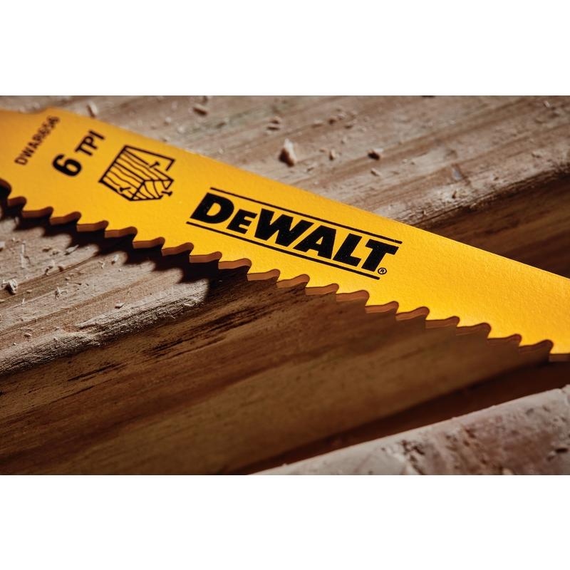 DEWALT 6 in. Bi-Metal Reciprocating Saw Blade 6 TPI 5 pk